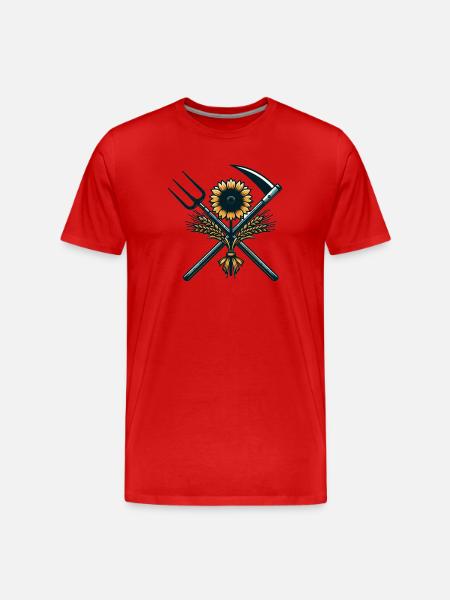 Agriculture Logo - Men's Premium Organic T-Shirt - red