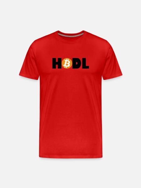 Bitcoin Revolution – Hold the Future - Männer Premium Bio T-Shirt - Rot