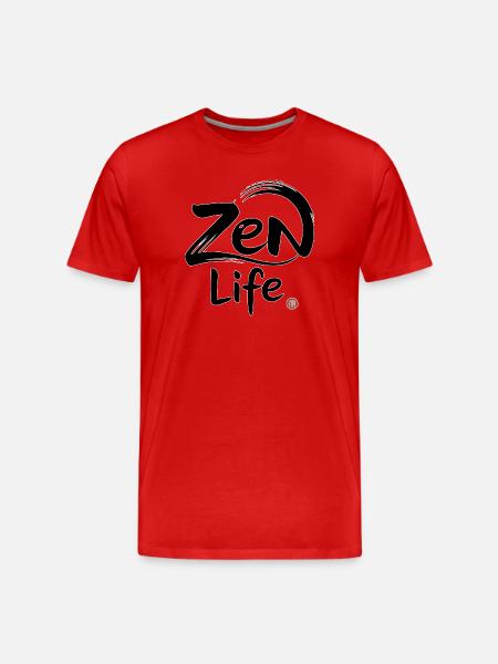 Zen-Leben: Frieden und Gleichgewicht - Männer Premium Bio T-Shirt - Rot
