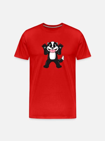 Badger - Men's Premium Organic T-Shirt - red