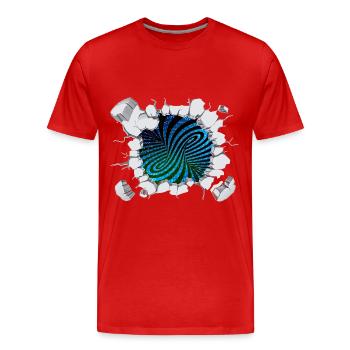 Matrix wirbelstrom bricht aus - Männer Premium Bio T-Shirt - Rot - Vorne - Damien (186cm)