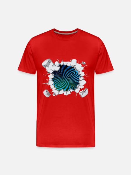 Matrix wirbelstrom bricht aus - Männer Premium Bio T-Shirt - Rot