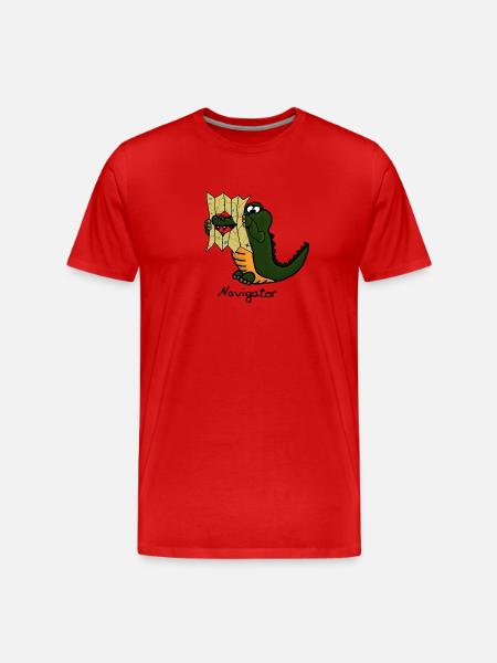 Navigator - Men's Premium Organic T-Shirt - red