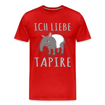 Tapir - Männer Premium Bio T-Shirt - Rot - Vorne - Damien (186cm)