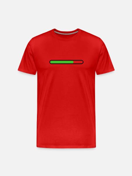 Loading bar Black Green - Men's Premium Organic T-Shirt - red