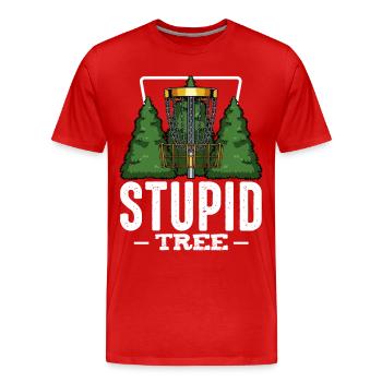 Frisbee - Männer Premium Bio T-Shirt - Rot - Vorne - Damien (186cm)