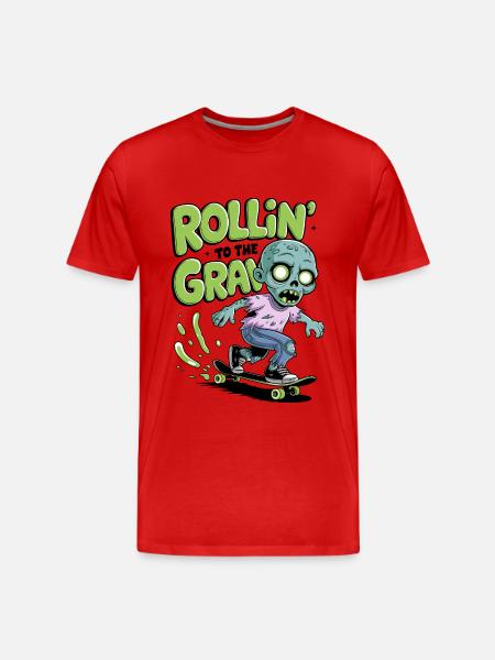 Rollin zum Grab - Männer Premium Bio T-Shirt - Rot