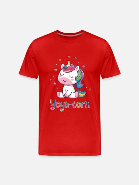 Yoga-Mais - Männer Premium Bio T-Shirt - Rot