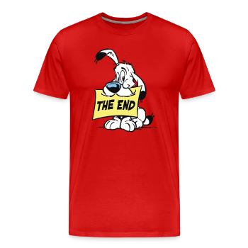 Asterix & Obelix - Idefix 'The End' - Männer Premium Bio T-Shirt - Rot - Vorne - Damien (186cm)