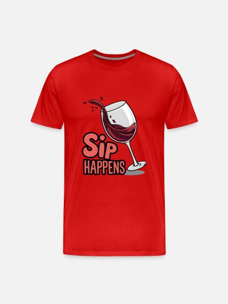 Sip Happens - T-shirt bio Premium Homme - rouge