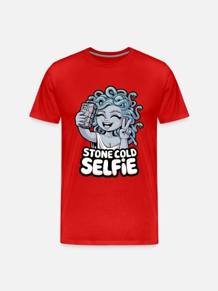 Stone Cold Selfie - Men's Premium Organic T-Shirt - red
