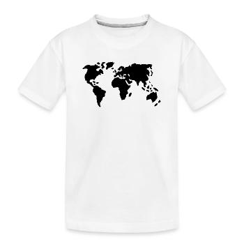 Welt - Kinder Premium Bio T-Shirt - Weiß - Vorne