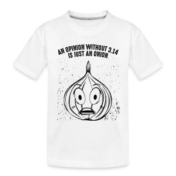 Mathematik Pi Zwiebel - Kinder Premium Bio T-Shirt - Weiß - Vorne
