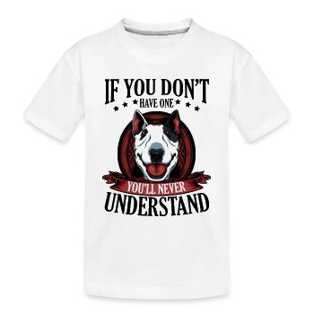 Bull Terrier - Kinder Premium Bio T-Shirt - Weiß - Vorne
