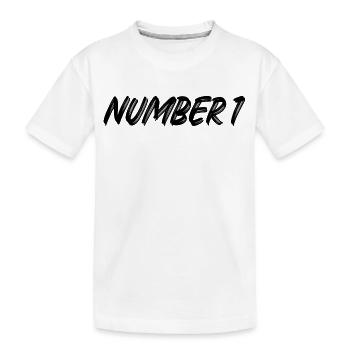 Number 1 - eins - erster - erste - 1 - Nummer 1 - Kinder Premium Bio T-Shirt - Weiß - Vorne