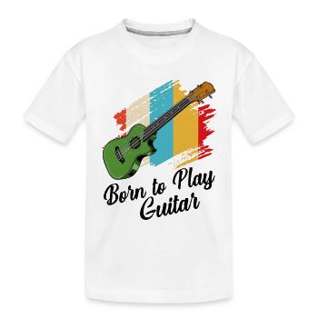 Gitarre - Kinder Premium Bio T-Shirt - Weiß - Vorne