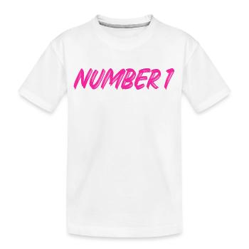 Number 1 - eins - erster - erste - 1 - Nummer 1 - Kinder Premium Bio T-Shirt - Weiß - Vorne