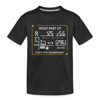 Fotograf - Kinder Premium Bio T-Shirt - Schwarz - Vorne