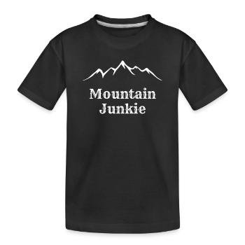 mountain junkie - Kinder Premium Bio T-Shirt - Schwarz - Vorne