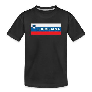 Ljubljana City dans le drapeau slovène - T-shirt bio Premium Enfant - noir - Devant