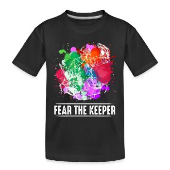 Eishockey - Kinder Premium Bio T-Shirt - Schwarz - Vorne