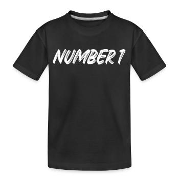 Number 1 - eins - erster - erste - 1 - Nummer 1 - Kinder Premium Bio T-Shirt - Schwarz - Vorne