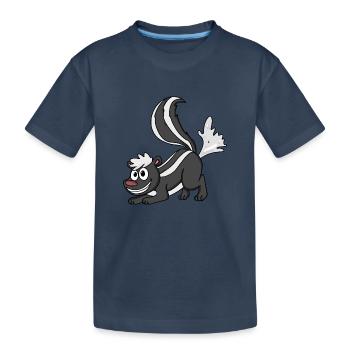 Stinktier - Kinder Premium Bio T-Shirt - Navy - Vorne