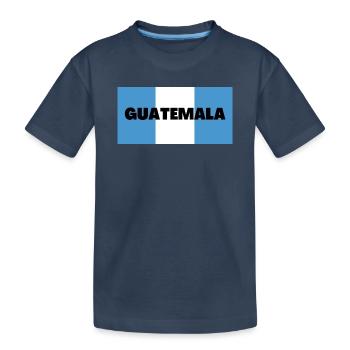 Guatemala in guatemaltekischen Flaggenfarben - Kinder Premium Bio T-Shirt - Navy - Vorne