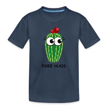 free hugs cactus - Kinder Premium Bio T-Shirt - Navy - Vorne