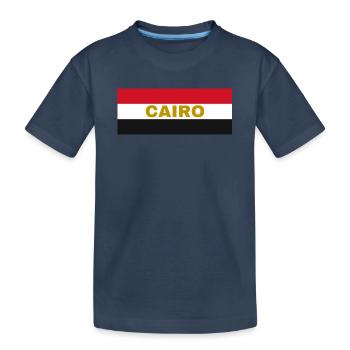 Kairo-Stadt in ägyptischen Flaggenfarben - Kinder Premium Bio T-Shirt - Navy - Vorne