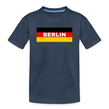 La ville de Berlin sous pavillon allemand - T-shirt bio Premium Enfant - bleu marine - Devant