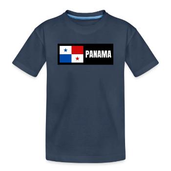 Panama Flagge - Kinder Premium Bio T-Shirt - Navy - Vorne