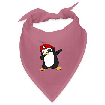 Pirat Pinguin Piraten - Bandana Dreieckstuch - Mauve - Vorne