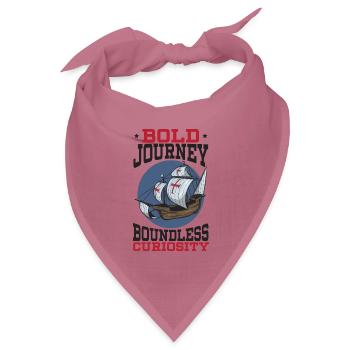 Kühne Reisen Grenzenlose Neugierde Kolumbus-Tag - Bandana Dreieckstuch - Mauve - Vorne