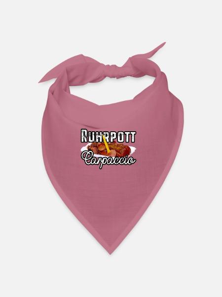 Currywurst Ruhrpott Carpaccio Bratwurst Geschenk - Bandana Dreieckstuch - Mauve
