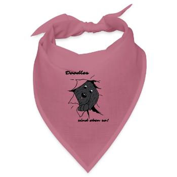 Doodles sind eben so! - Bandana Dreieckstuch - Mauve - Vorne