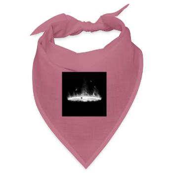 Nebulae Feuer-Silhouette auf Dunkelgrau - Bandana Dreieckstuch - Mauve - Vorne