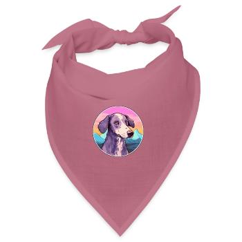 Andalusische Ratte Jagdhund Rasse Cartoon Kawaii Wa - Bandana Dreieckstuch - Mauve - Vorne