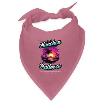 From München to Mallorca - Blue Text Edition - Bandana Dreieckstuch - Mauve - Vorne
