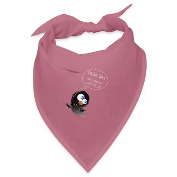Lustiger Vogel la,laa ich scheiß auf Dich Spruch - Bandana Dreieckstuch - Mauve - Vorne