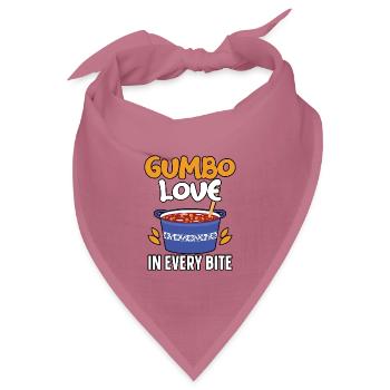 Gumbo-Liebhaber Foodie Louisiana Essen Cajun-Küche - Bandana Dreieckstuch - Mauve - Vorne