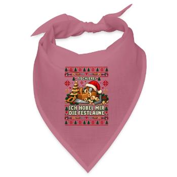 Tischlerei - Ich hobel mir die Festlaune - Bandana Dreieckstuch - Mauve - Vorne