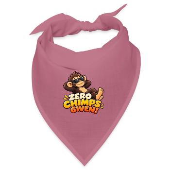 Null Schimpansen gegeben! - Lustiger Schimpanse - Bandana Dreieckstuch - Mauve - Vorne