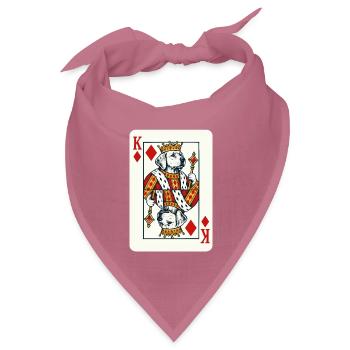 Karo König – Labrador als Spielkartenkönig - Bandana Dreieckstuch - Mauve - Vorne