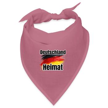 Deutschland Heimat Flaggenkunst - Bandana Dreieckstuch - Mauve - Vorne