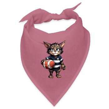 Rugby Katzen - Bandana Dreieckstuch - Mauve - Vorne