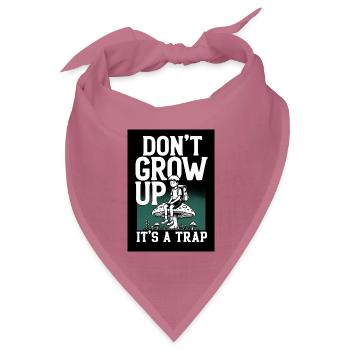 Werde nicht Erwachsen – Es ist eine Falle - Bandana Dreieckstuch - Mauve - Vorne