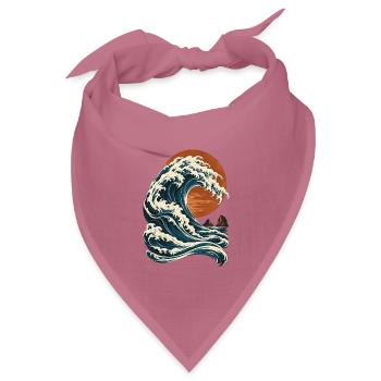 Meereswelle - Bandana Dreieckstuch - Mauve - Vorne
