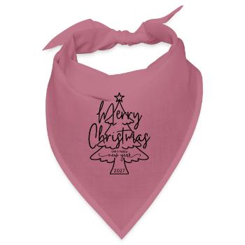 Merry Christmas and a Happy New Year 2027 - Bandana Dreieckstuch - Mauve - Vorne