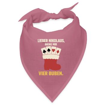 Lieber Nikolaus bring mir vier Buben – Skat - Bandana Dreieckstuch - Mauve - Vorne